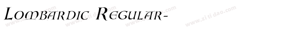Lombardic Regular字体转换